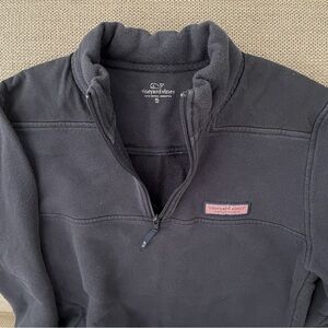 Vineyard Vines youth dark navy blue fleece quarter-zip